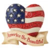 Jim Shore - Heartwood Creek - Patriotic Beautiful Heart Mini Figurine