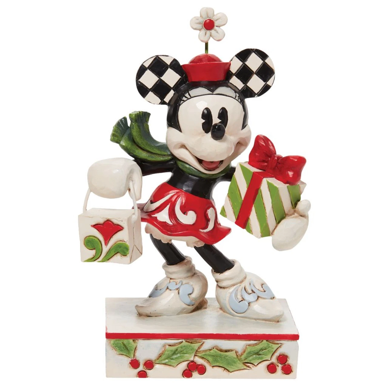 Jim Shore - Disney Traditions - Minnie With Bag And Gift 1 Jim Shore - Disney Traditions - Minnie With Bag And Gift