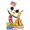 Jim Shore - Disney Traditions - Patriotic Mickey Mouse And Pluto