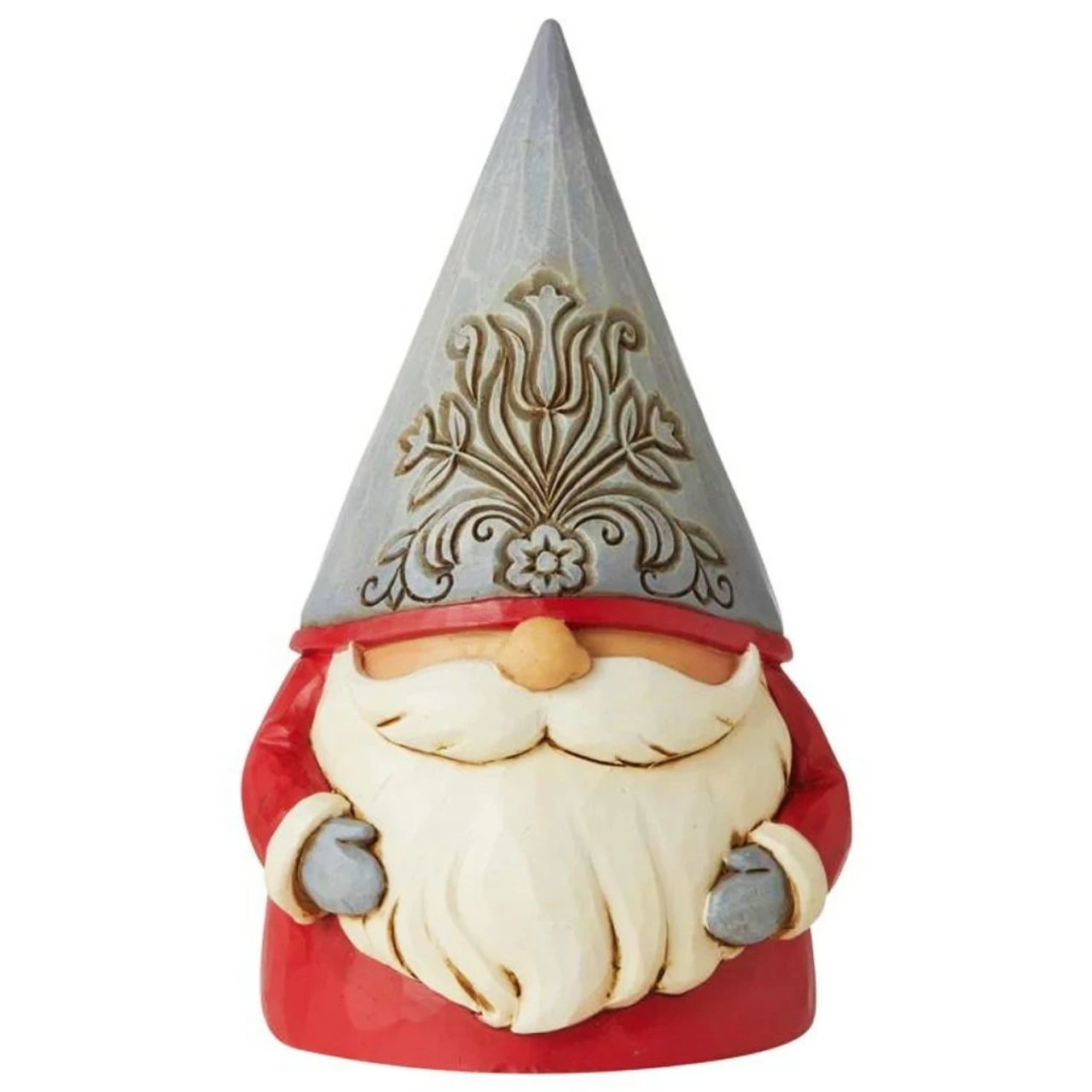 Jim Shore - Heartwood Creek Nordic Noel - Grey Floral Hat Gnome 1 Jim Shore - Heartwood Creek Nordic Noel - Grey Floral Hat Gnome