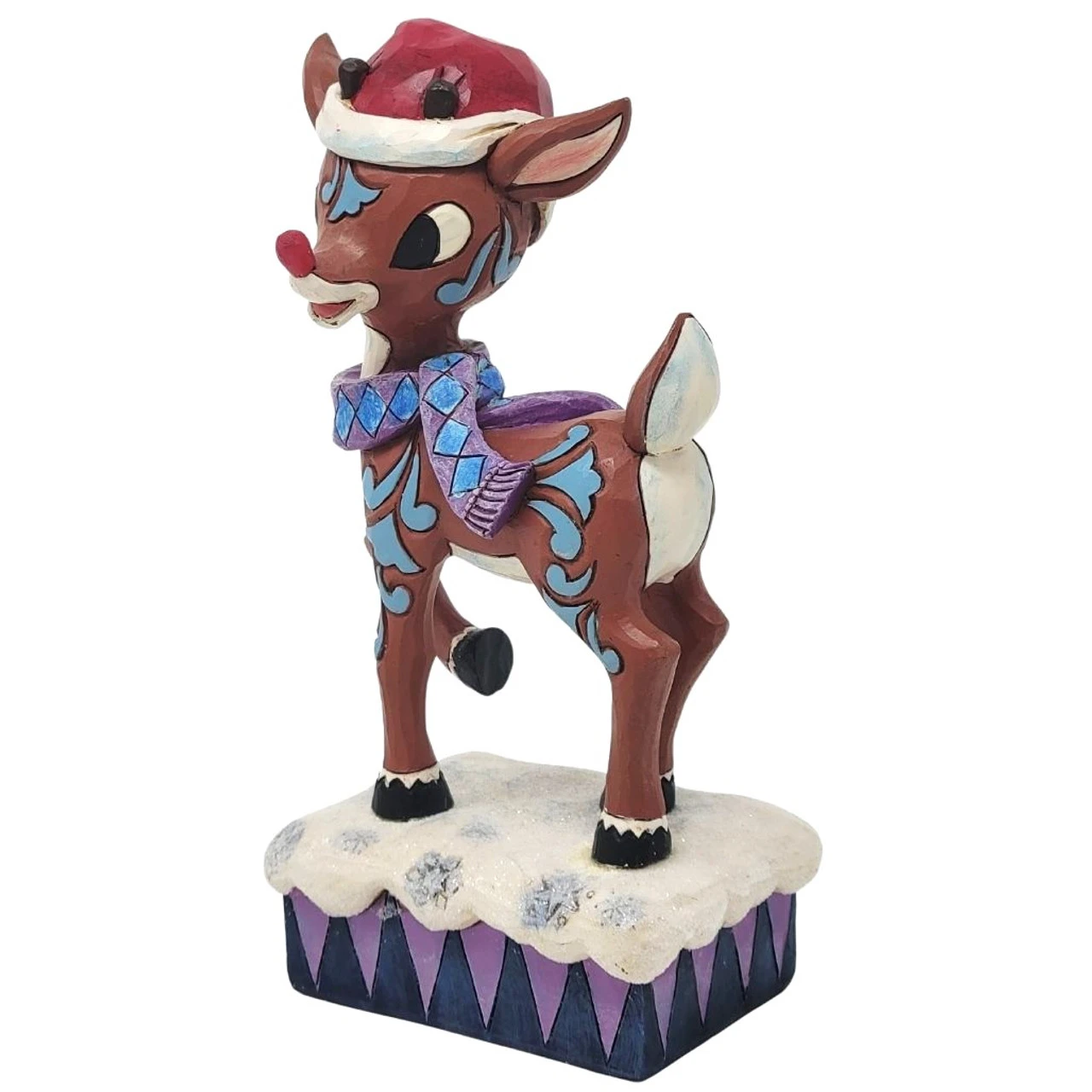 Jim Shore - Rudolph Traditions- Lighted Rudolph With Santa Hat - Image 3