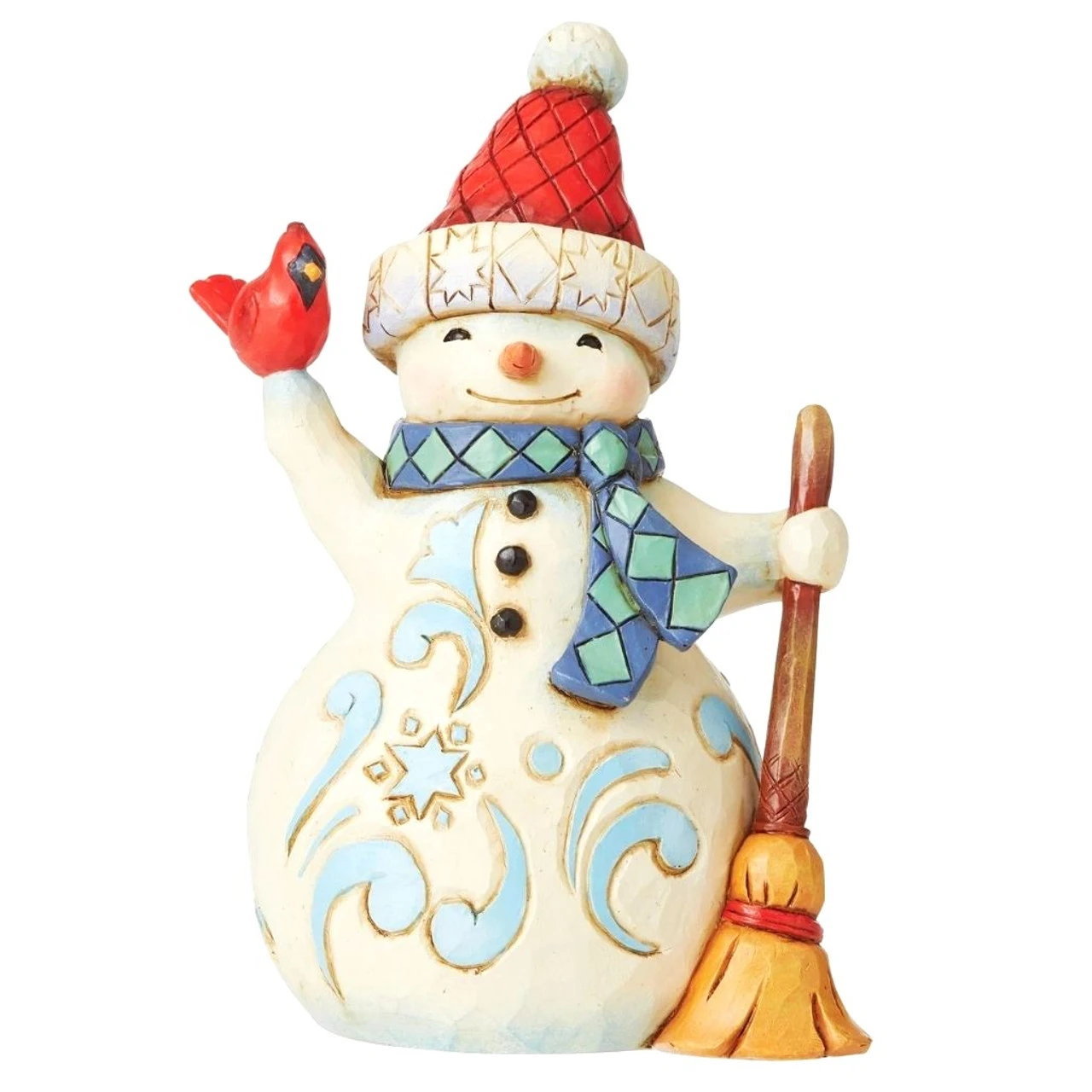 Jim Shore - Heartwood Creek - Snowman Holding Cardinal Pint Size