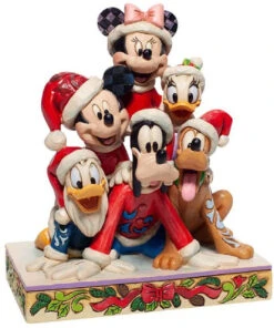 Jim Shore Disney Traditions Collection - Mickey And Friends "Piled High With Holiday Cheer"