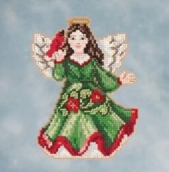 Angel With Cardinal - Jim Shore Beaded Cross Stitch Kit
