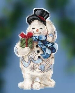 Gift Giving Snowman - Jim Shore Beaded Cross Stitch Kit