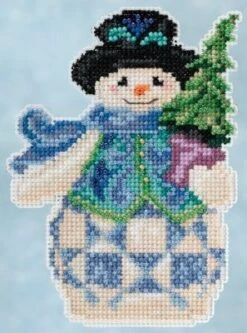 Evergreen Snowman - Jim Shore Beaded Cross Stitch Kit