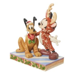 Jim Shore - Disney Traditions - Mickey Reindeer With Pluto Santa Figurine -Jim Shore Sales Store Jim Shore Disney Traditions Mickey Reindeer With Pluto Santa Figurine left 52776.1683301852