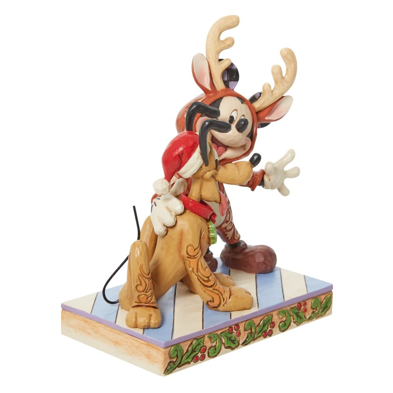 Jim Shore - Disney Traditions - Mickey Reindeer With Pluto Santa Figurine - Image 2