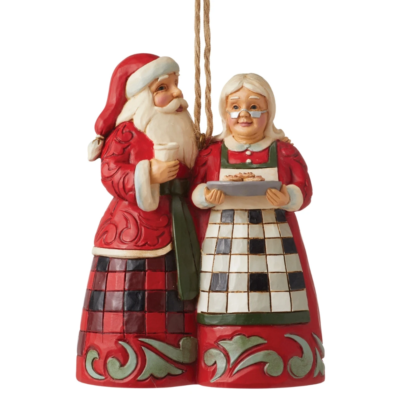 Jim Shore - Heartwood Creek - Highland Glen Santa And Mrs. Claus Ornament