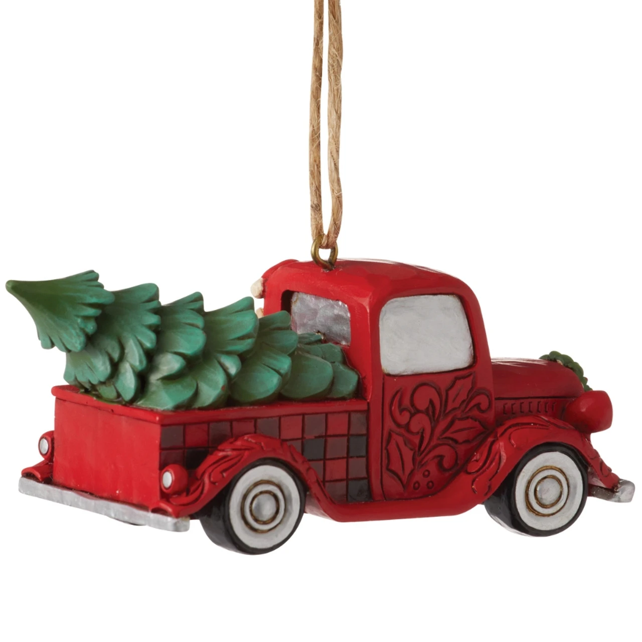 Jim Shore - Heartwood Creek - Highland Glen Santa In Red Truck Ornament - Image 2