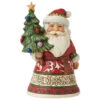 Jim Shore - Heartwood Creek - Mini Santa Holding Tree Figurine