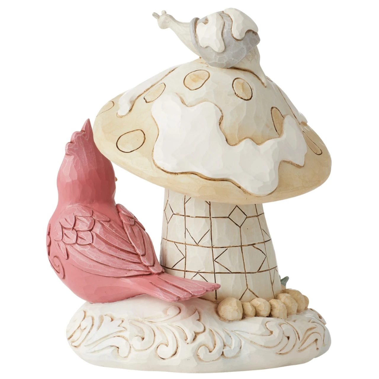 Jim Shore - Heartwood Creek - Woodland Mushroom House With Bird Figurine - Image 2