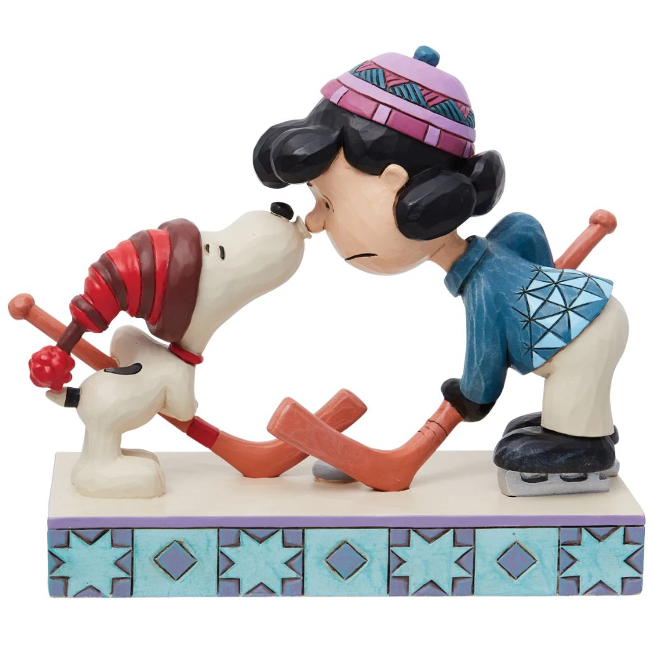 Jim Shore - Peanuts - Snoopy And Lucy Playing Hockey Figurine 3 Jim Shore - Peanuts - Snoopy And Lucy Playing Hockey Figurine - Image 3