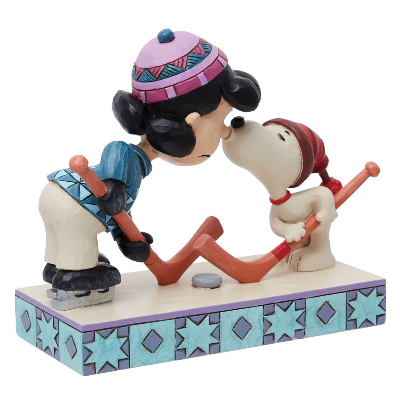 Jim Shore - Peanuts - Snoopy And Lucy Playing Hockey Figurine 2 Jim Shore - Peanuts - Snoopy And Lucy Playing Hockey Figurine - Image 2