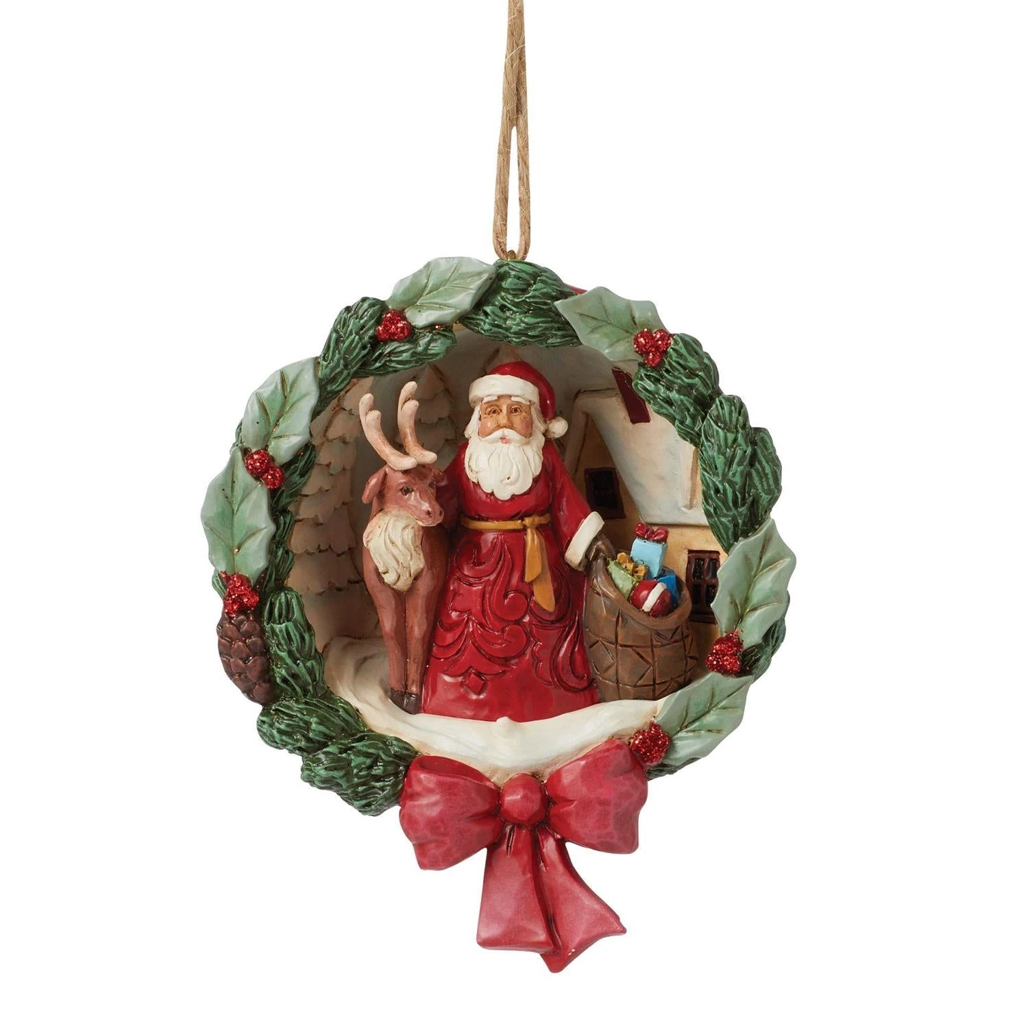 Santa Scene Diorama - Ornament 1 Santa Scene Diorama - Ornament